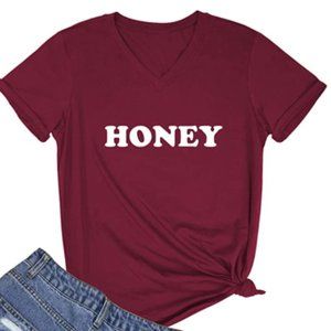Retro T-Shirt Wine Red Honey Graphic Tee